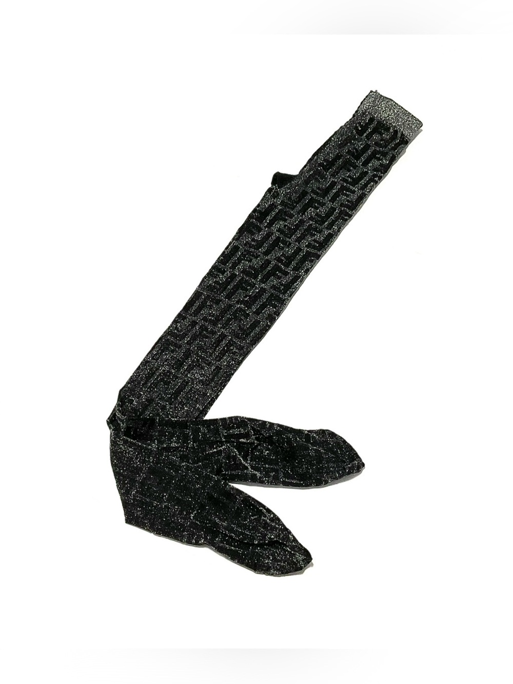 Fendi Black & Silver Monogram Stockings